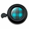 Plaid Turquoise Teal Gray Grey Pattern Bicycle Handlebar Bike Bell