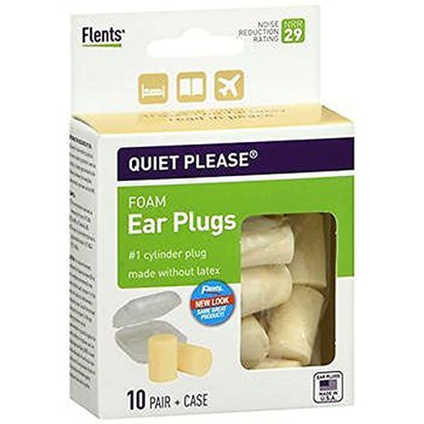 Flents Quiet Please Comfort Foam Ear Plugs - 10 pairs, Pack of 2