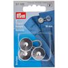 Prym Flexi Buttons with Loop, Plastic Metal, Silver, One Size