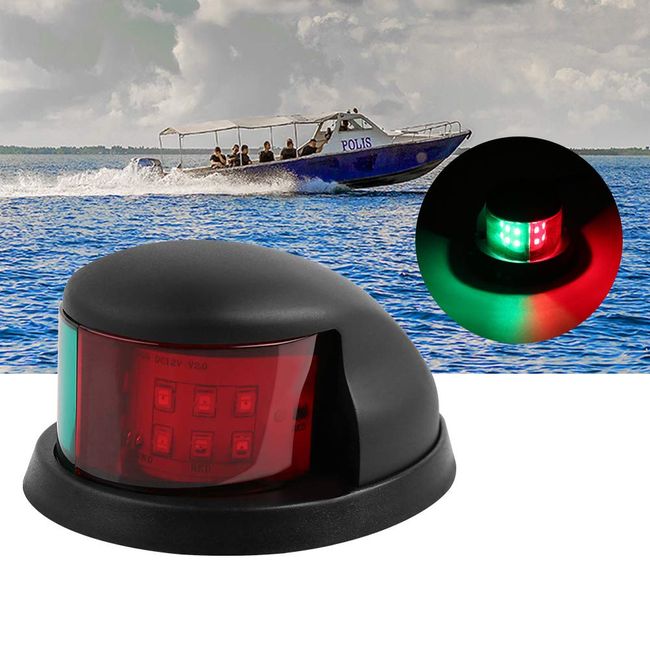 Osinmax Boat Navigation Light, LED Bow Light for Boat,Marine LED Navigation Lights. Perfect Boat Front Light to Small Boat and Pontoon (Droplet Shape Black Zinc Cover)