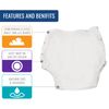 MABIS Waterproof Incontinence Underwear for Disabled, Elderly, Handicapped, Potty Training, Pregnancy or Postpartum, Snap On, Large 38-44 Inches