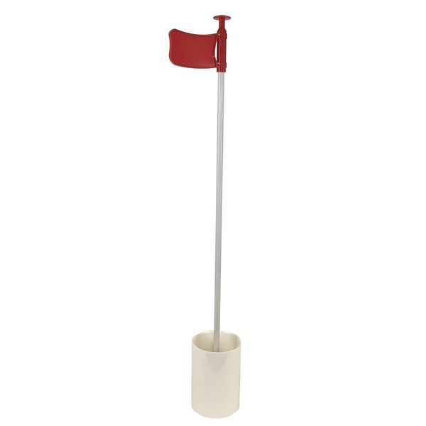 30" Flag Pole with RED Plastic Flag & Ball Retriever Bundled with 6" Aluminum Putting Green Cup