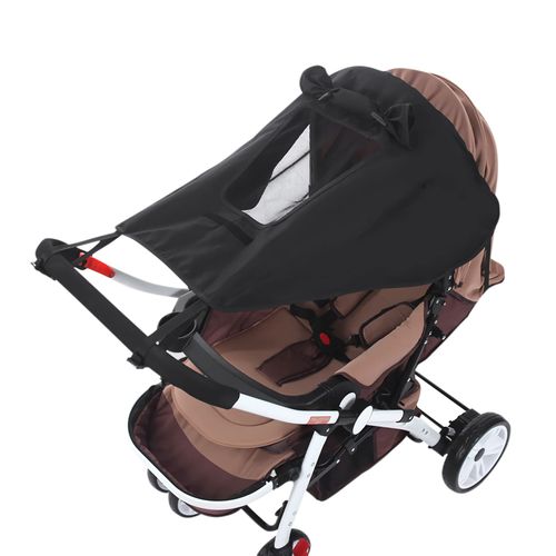 Baby Stroller Sun Shades Pram Universal Breathable Sun Protection Cover UPF 50+ See Through Viewing Travel Walking Canopy Outdoor Beach Parasol Blackout Pushchair Sunshade
