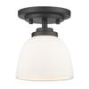 Z-Lite 443F1-BRZ 1 Light Flush Mount, Bronze