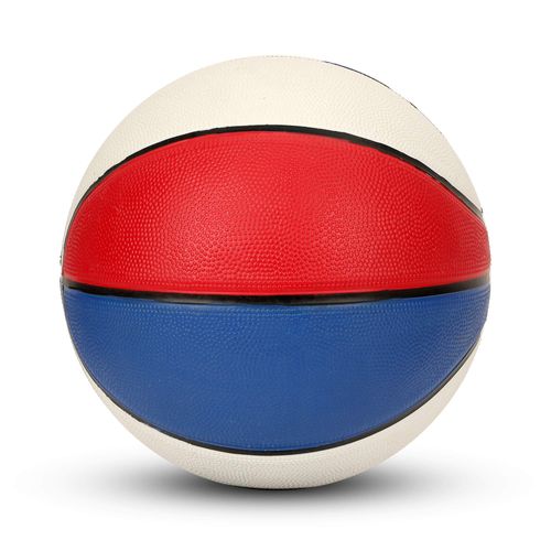 AND1 Xcelerate Rubber Basketball: Game Ready, Official Regulation Size 7 (29.5”) Streetball, Made for Indoor/Outdoor Basketball Games- Two Tone Collection (Red/White/Blue)