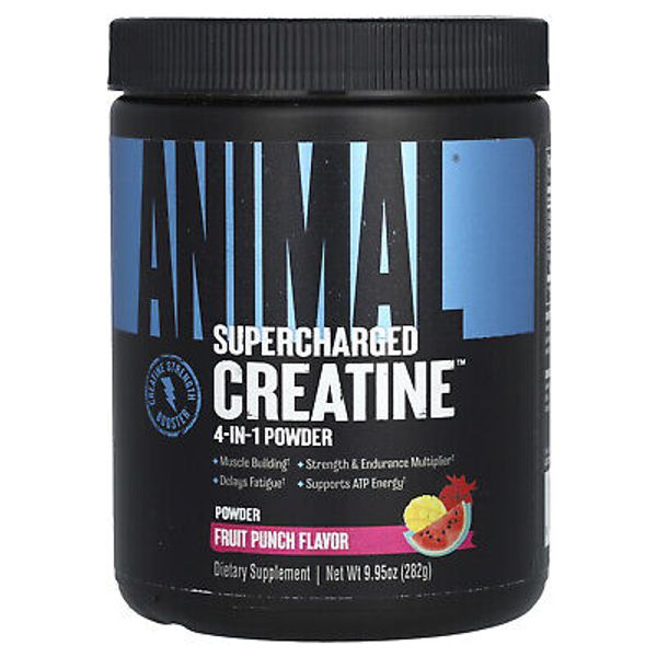 Supercharged Creatine, 4-In-1 Powder, Fruit Punch, 9.95 oz (282 g)