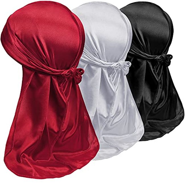 12Pcs Durag Pack, Durags for Men Silky, Silk Durag for Men Women Waves  Satin NEW