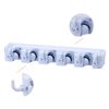 Superior 5 Slot Mop and Broom Organizer (White)