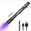 395nm UV Pen Light with Battery Rechargeable LED Black Light Flashlight mini