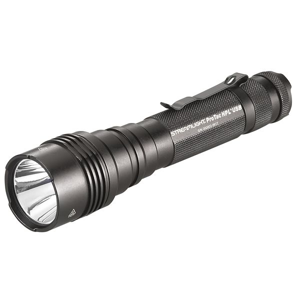 Streamlight 88077 ProTac HPL USB 1000-Lumen Long-Range USB Rechargeable Tactical Flashlight with USB Cord and Holster, Black