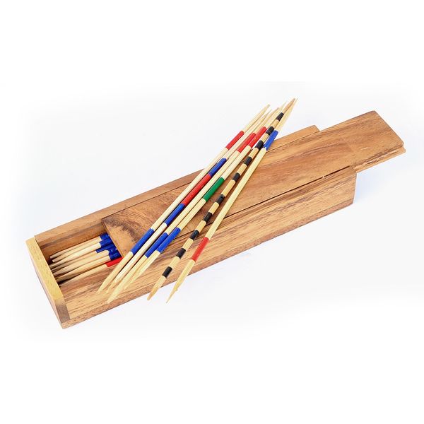 Logica Puzzles Art. Mikado - Wooden Board Game - Classic Game in Teak Wood - Bamboo Sticks