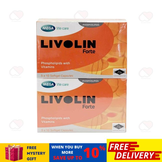 2 Boxes X 50'S Livolin Forte Liver Cleanse Detox Vitamin Supplement