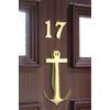Polished Brass Anchor Door Knocker - Size 197mm Approx