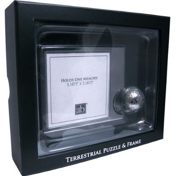 Metal Terrestrial Puzzle and Frame
