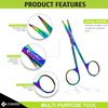 Cynamed Iris Micro Dissecting Scissors w/Titanium Coating Straight & Curved 2pcs