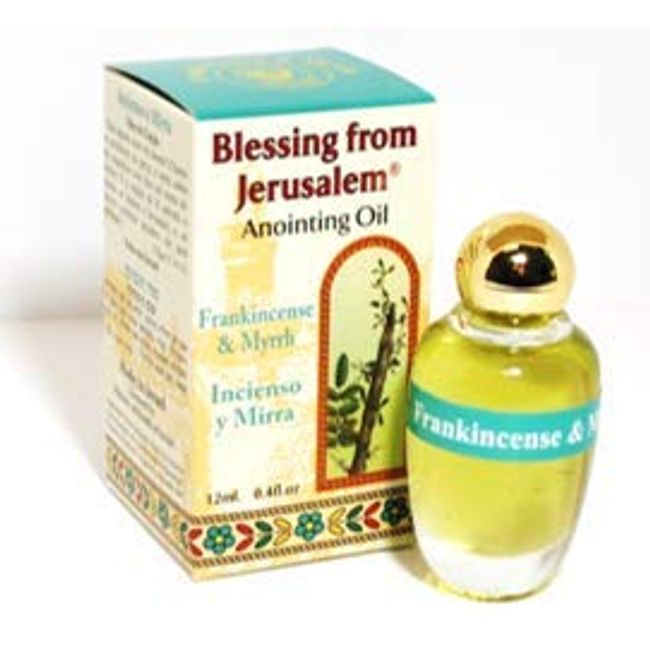  Ein Gedi Frankincense and Myrrh Anointing Oil for Prayer with  Biblical Spices, 0.4 fl oz
