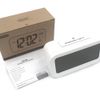 SIN&MI - Alarm Clock Large LED Display Digital Alarm Clock Snooze Activated Night Light Features White
