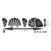 Ocean Stencil, 6.5 x 1.5 inch - Sea Shell Nautical Seashore Reef Border