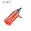 sourcing map 4mm Speaker Terminal Connector Binding Post, Banana Plug Jack Socket Panel/Chassis Mount Connectors 5 Colors 20Pcs
