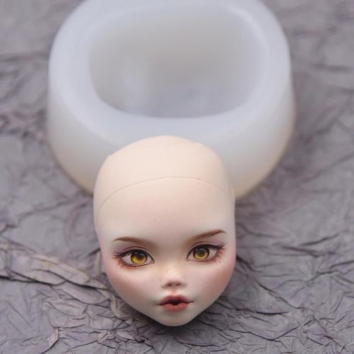 1Pc Face Clay Molds Easy to Demold Dolls Face Clay Molds for Toy Epoxy Resinn Casting Handmade Craft Clay Mold for Face