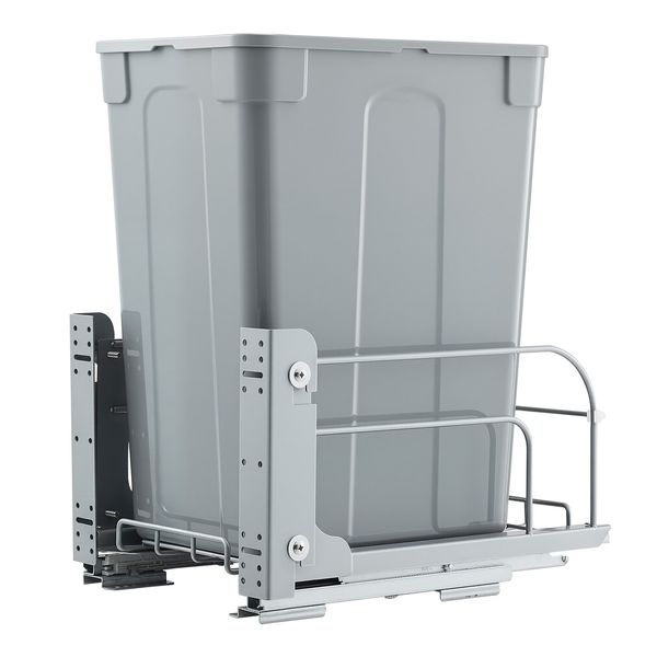 35QT Pullout Waste Container Under Cabinet Kitchen Bin Trash Can Soft Close