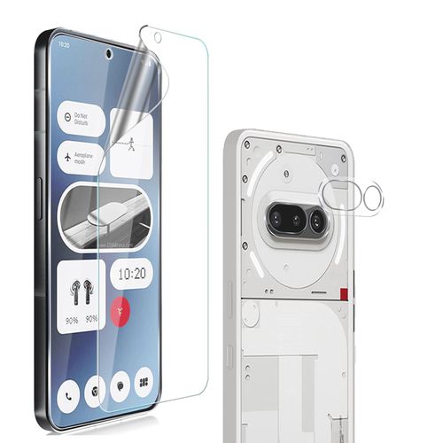 Luchantle 2+2 Pack Screen Protector [Not Glass] for Nohing Phone 3A and Camera Lens Protector, Flexible TPU Film, HD Clear, Case Friendly, Scratch-Resistant (Screen)