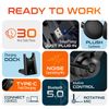 Delton 35X Computer Headset with Fast Charging Dock, USB Dongle - Black