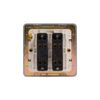 Soho Lighting White Metal Flat Plate 2 Gang Intermediate Light Switch White Insert Screwless
