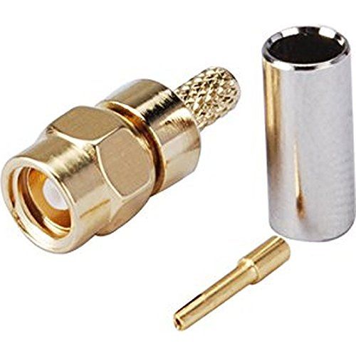 Mini SMC Male RF Connector Crimp for RG316 RG174 100 Coaxial Cable Ships From USA