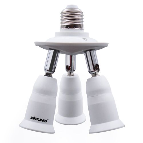 DiCUNO LED Bulb, 3 Branch Socket, E26 Base, Adjustable Illumination Angle