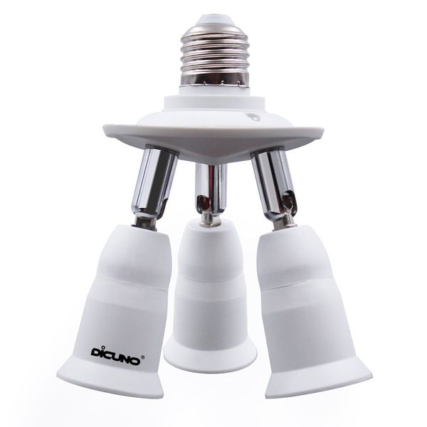 DiCUNO LED Bulb, 3 Branch Socket, E26 Base, Adjustable Illumination Angle