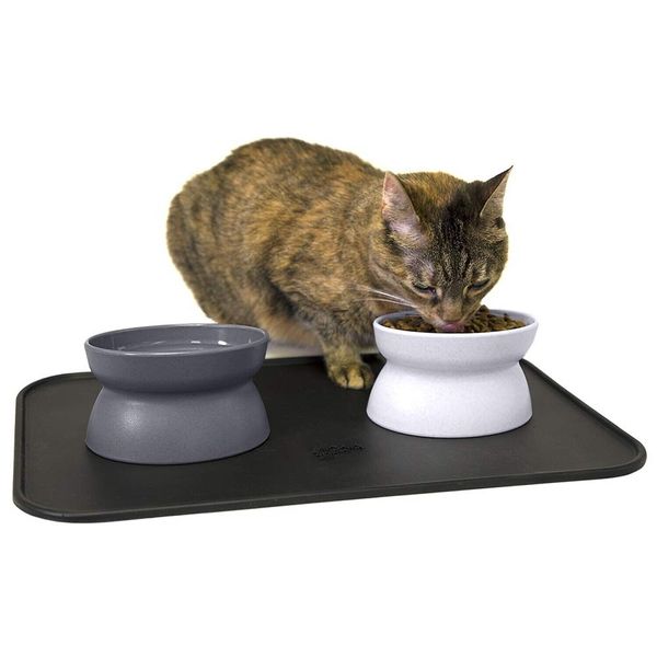 Kitty City Raised Cat Food Bowl Collection/Stress Free Pet Feeder and Waterer...