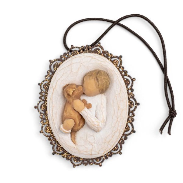 Willow Tree Kindness Boy Metal-Edged Ornament