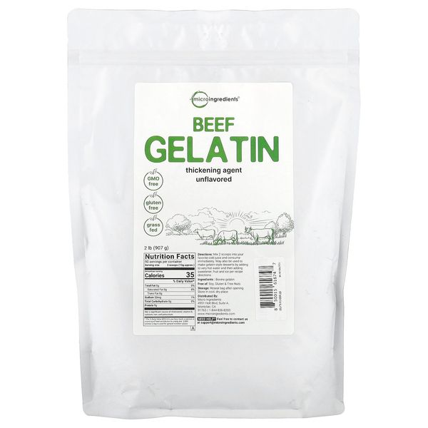 Beef Gelatin, Unflavored, 2 lb (907 g)
