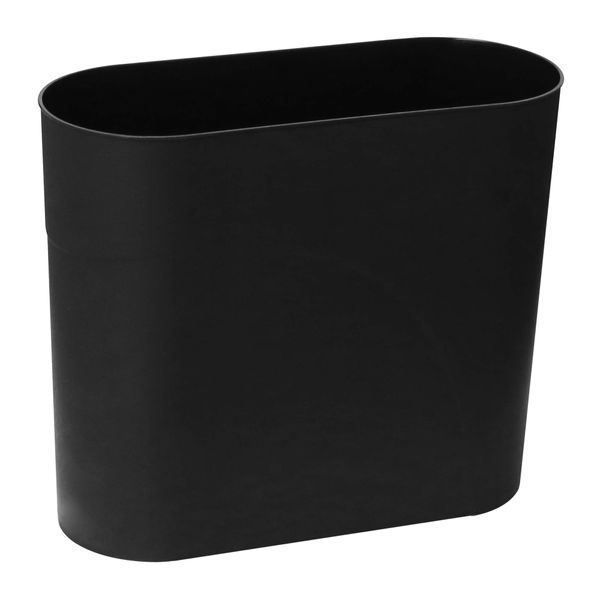 HMQCI Plastic Rectangular Small Trash Can Wastebasket, 3 Gallons, Garbage Container Bin (Black, 5.9"/12.6"/10.6")