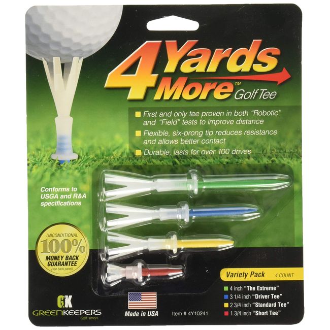 4 Yards More Golf Tee - Variety Pack (4 Tees)