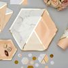 Neviti 772645 Colour Block Marble Plate, Peach, Large