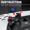 PlayRealm NO Falling Off Thumbstick Extender & Silicone Grip Cover 2 Sets for PS5 & PS4 Controller (Ghost Blue)