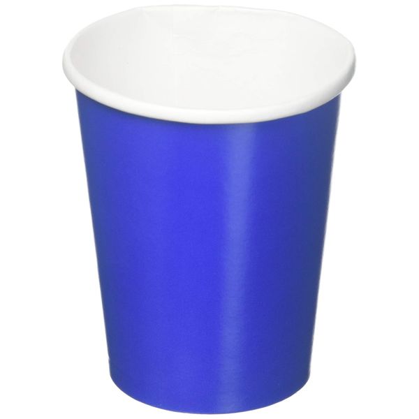 Creative Converting PC317377 Cobalt Blue Disposable Paper Cups, 8 Pcs