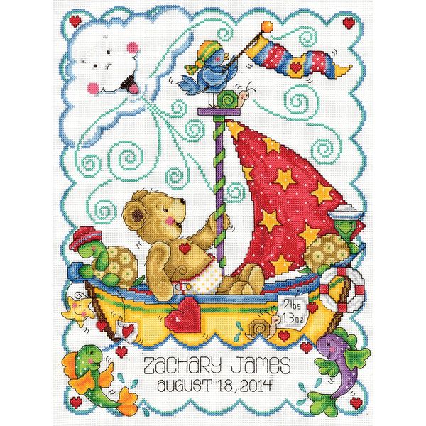 Tobin Sail Away Sampler, 11"x14" 14 Count, 11-inch x 14-inch