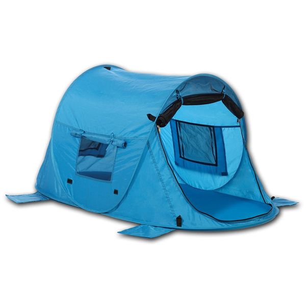 Outdoorer Kinder-Strandmuschel & Reisebett Zack Premium Baby, UV 80, selbstaufbauend, 3 Fenster