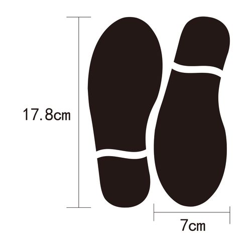 15 Pairs Social Distance Stickers for Floor Stickers Footprints Footprints ..