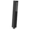 Long Rectangle Shaped Shower Head Replacement Matte Black Colour Bathroom Handle