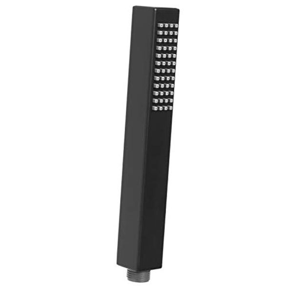 Long Rectangle Shaped Shower Head Replacement Matte Black Colour Bathroom Handle