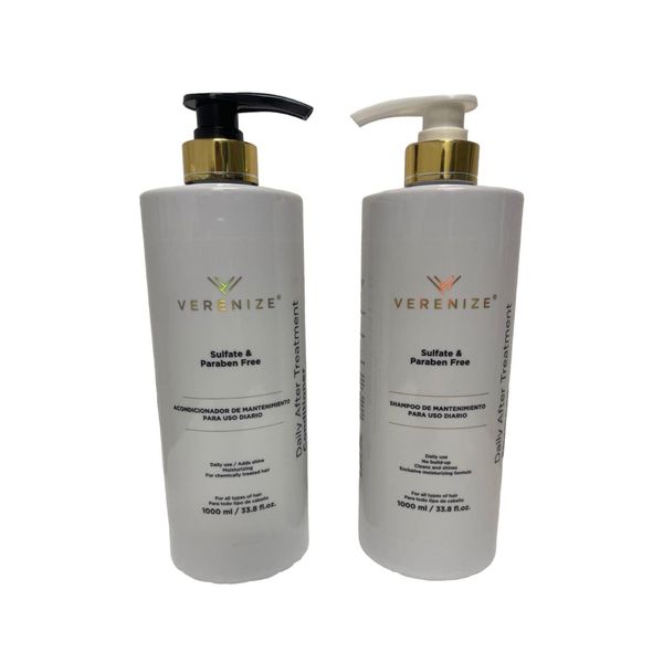 Verenize Sulfate free Shampoo and Conditioner (Set), 1.06 Pound (Pack of 2), White