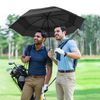 Lejorain 54inch Large Compact Golf Umbrella - Oversized Auto Open Close Folding Golf Umbrella Travel 210T Dupont Teflon Coated Vented Windproof Double Canopy for Women Men