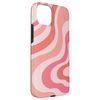 Retro Liquid Swirl Abstract Pattern in Pink and Blush Case for iPhone 15 Plus