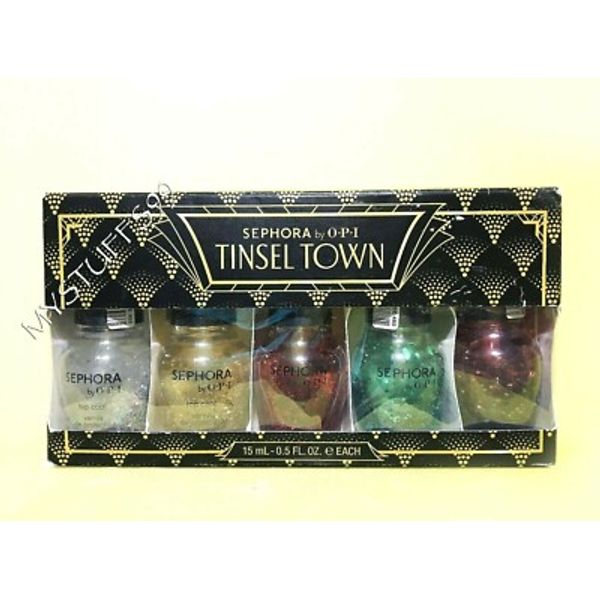 SEPHORA by OPI Nail Lacquer "TINSEL TOWN" SET FULL SIZE 5 X 0.5 fl oz SEALED NIB