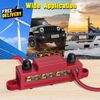 Power Distribution Block Bus Bar 4 X 5/16  Posts 6 X #8 Screws Terminals Max....
