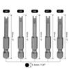 uxcell Magnetic U4 U5 U6 U7 U8 Chip U Shape Batch Head Spanner Screwdriver Bit Tool 5pcs